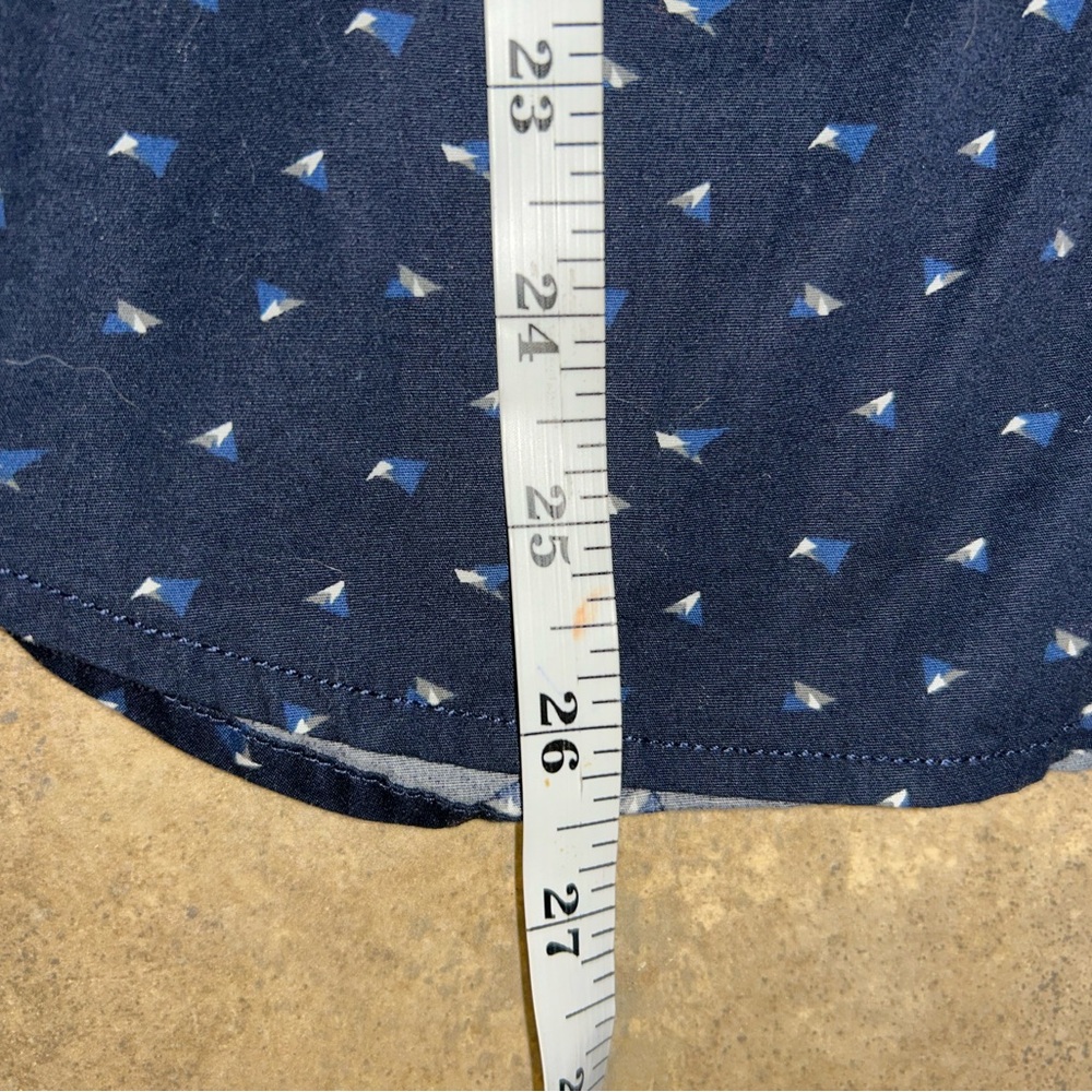 Hawker Rye shirt - navy print short sleeve button front w/chest pocket - Picture 9 of 9